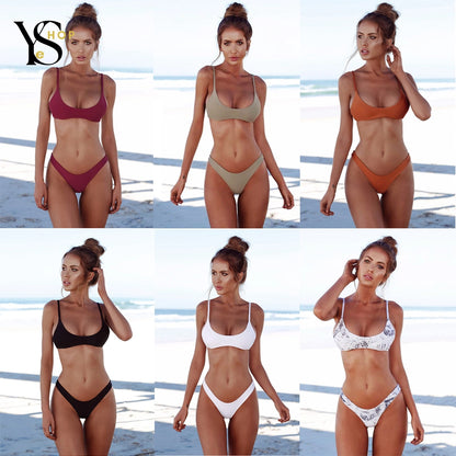 Flattering and Sexy: Brazilian Bikini Set for Women – Plus Size Bandeau Swimwear with Push-Up Support | YeuroShop