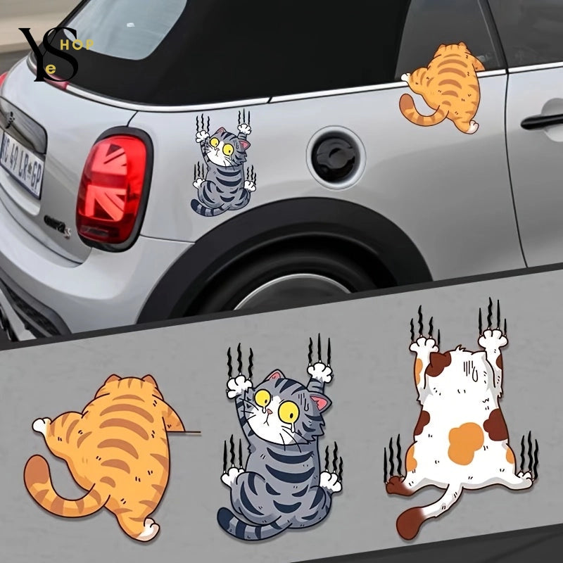 Add a Touch of Whimsy with Our Cool Fun Car Stickers – Adorable Cartoon Cats for Cars, Motorcycles, and More