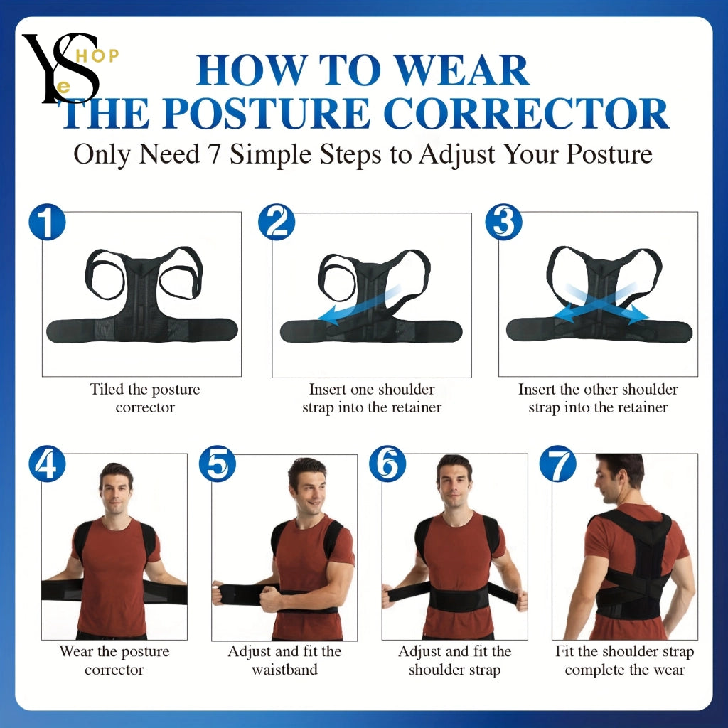 Take Care of Your Back with Our Posture Corrector – Shoulder Support and Waist Alignment for a Flawless Silhouette | YeuroShop