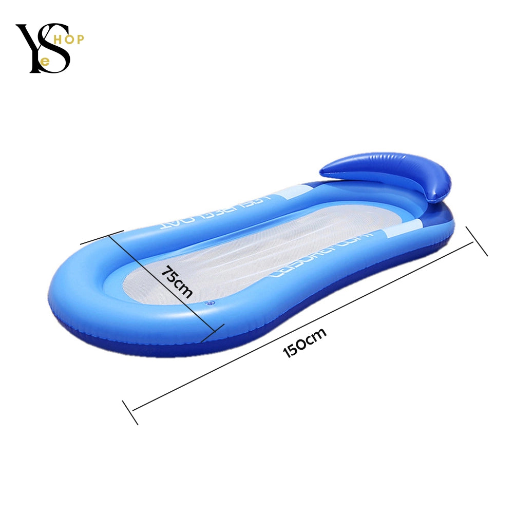 Relax in style with this foldable inflatable water hammock, perfect for pool parties, beach lounging, and outdoor fun | YeuroShop