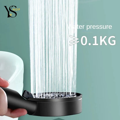 Experience luxury with this adjustable high-pressure shower head, featuring 5 water-saving modes and a relaxing massage function | YeuroShop