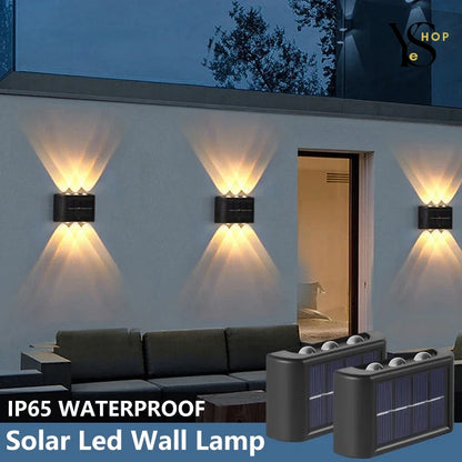 Trendy Solar Wall Lamp | Waterproof Outdoor Up and Down Light for Home and Garden | YeuroShop