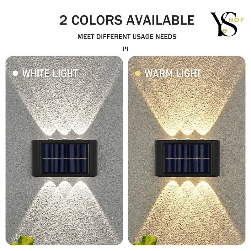 Trendy Solar Wall Lamp | Waterproof Outdoor Up and Down Light for Home and Garden | YeuroShop