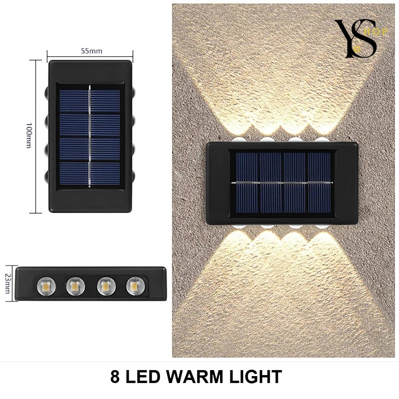 Trendy Solar Wall Lamp | Waterproof Outdoor Up and Down Light for Home and Garden | YeuroShop