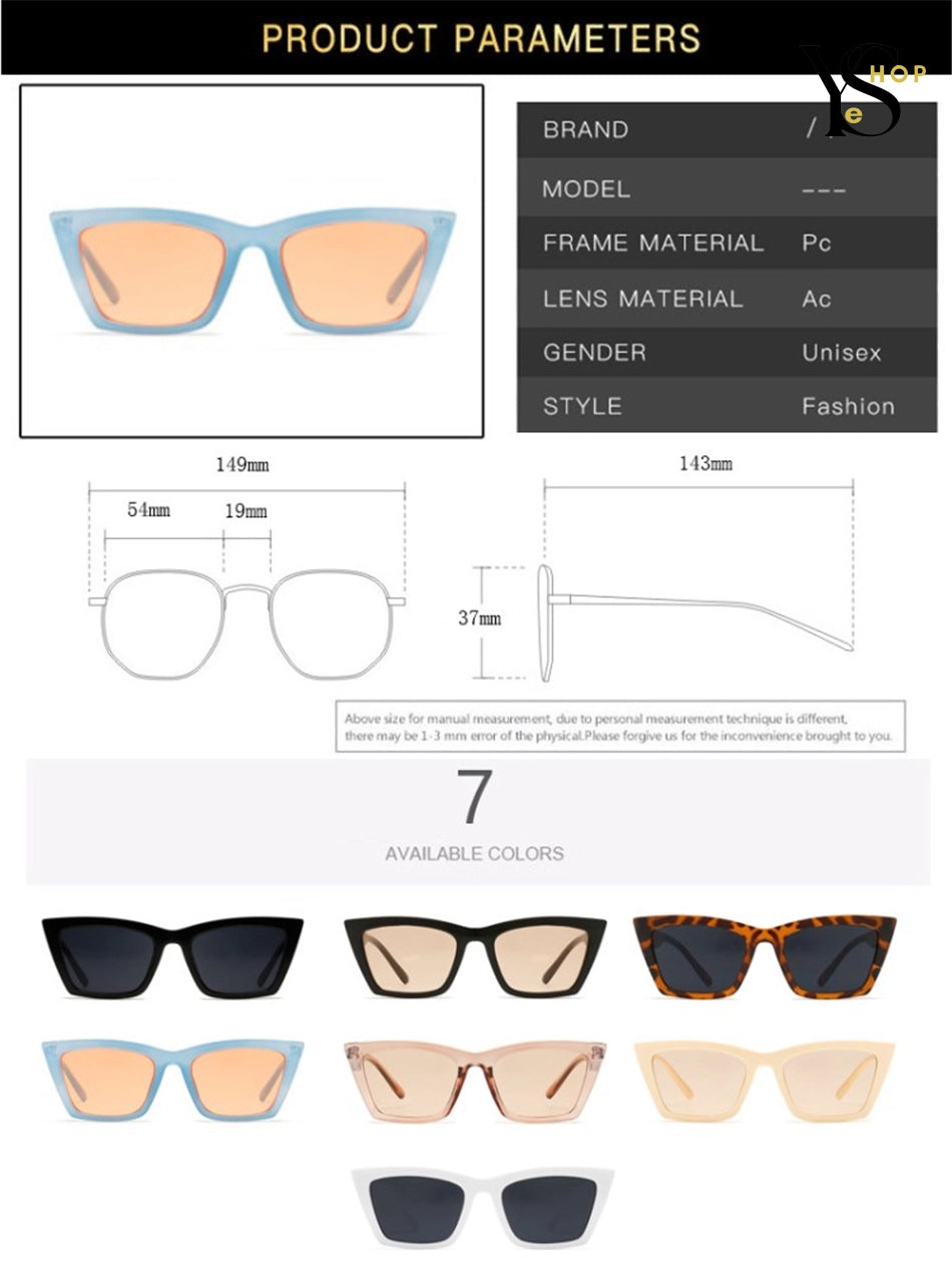 Adopt the Established Style with Our Cat Eye Sunglasses – Small Square Frame Retro Fashion Shades for Women