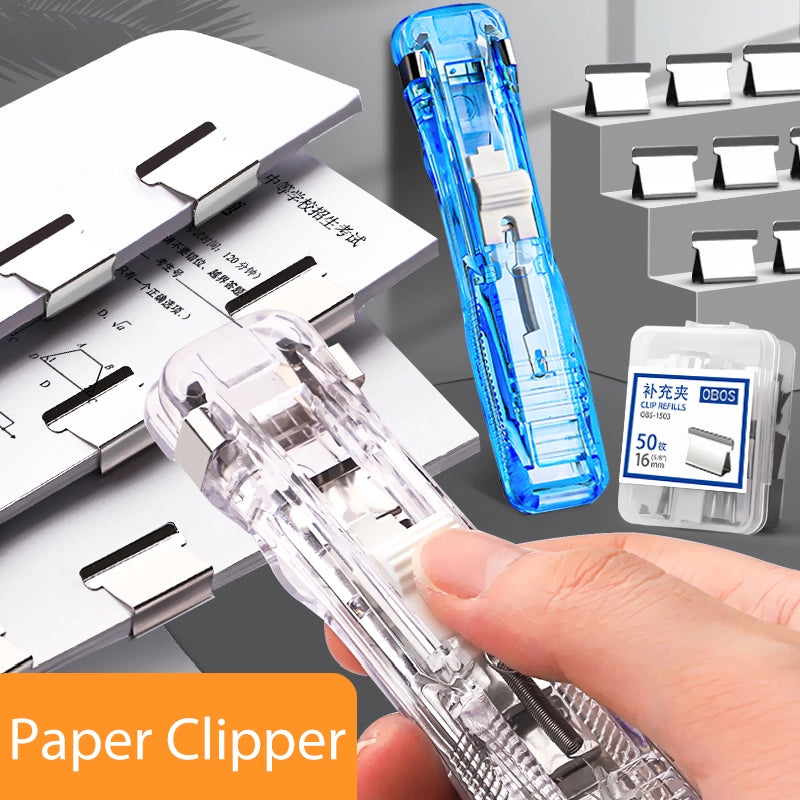 Mini Traceless Reusable Stapler - Binding Tool for Paper, Books, Files, Office, and School | YeuroShop