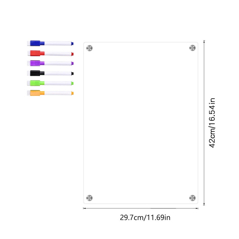 Clear Acrylic Magnetic Calendar – Monthly and Weekly Dry Erase Board | YeuroShop