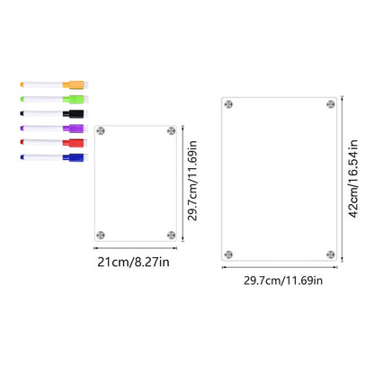 Clear Acrylic Magnetic Calendar – Monthly and Weekly Dry Erase Board | YeuroShop