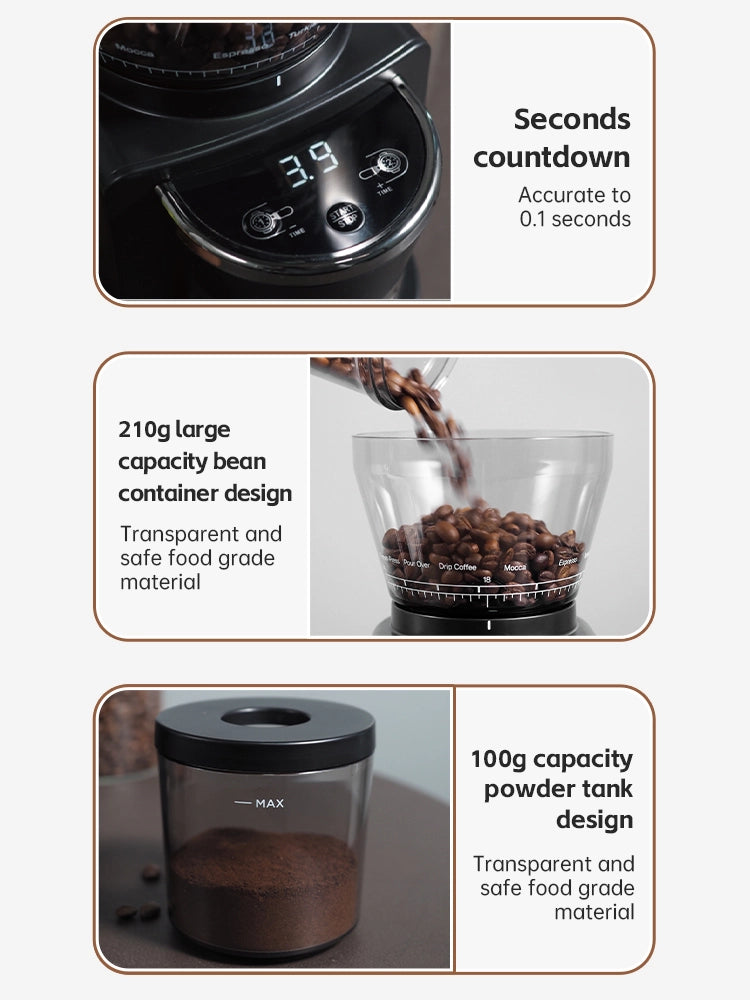 Automatic Electric Burr Coffee Grinder with 34 Settings | YeuroShop