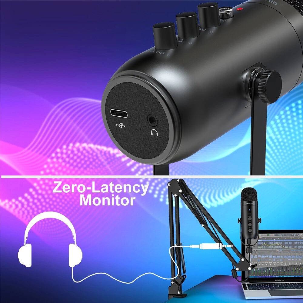 Professional USB Streaming Podcast Microphone with Boom Arm | YeuroShop