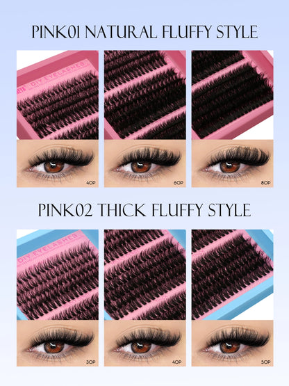 Mixed Volume Cluster Lash Collection - Fake Mink Eyelash Extensions | YeuroShop