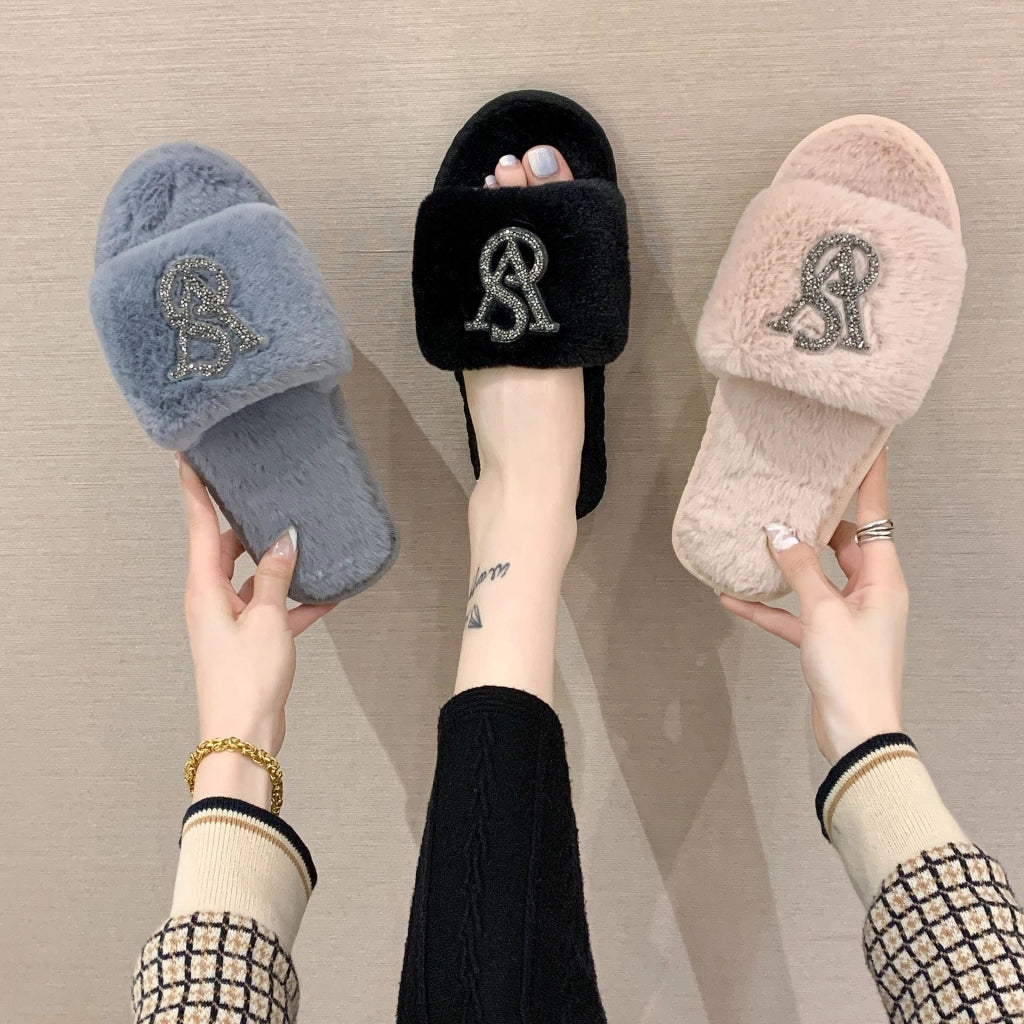 Warm Cotton Slippers for Women | Autumn Winter Footwear | Fashionable Home Slippers | YeuroShop