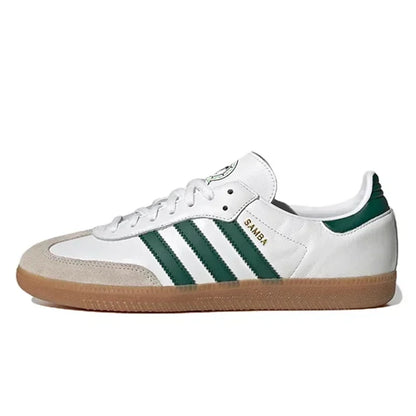 Adidas Originals Samba Low Skateboarding Shoes Unisex Green Tumbled Leather | YeuroShop