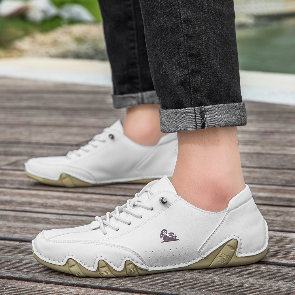 Men's Summer Plus Size Casual Shoes - Soft Leather Low-Top Breathable Comfort Shoes | YeuroShop