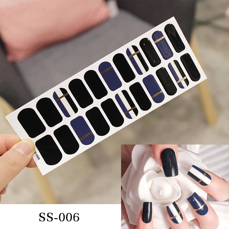 Add a touch of glamour to your nails with our full cover glitter nail stickers. Create a personalized look in no time, effortlessly! | YeuroShop