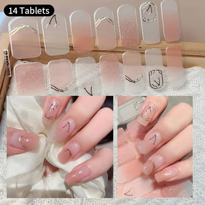 Add a touch of glamour to your nails with our full cover glitter nail stickers. Create a personalized look in no time, effortlessly! | YeuroShop