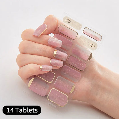 Add a touch of glamour to your nails with our full cover glitter nail stickers. Create a personalized look in no time, effortlessly! | YeuroShop