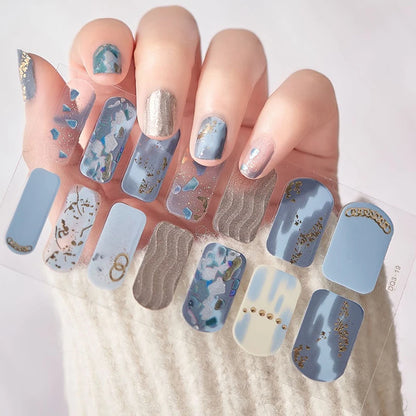 Add a touch of glamour to your nails with our full cover glitter nail stickers. Create a personalized look in no time, effortlessly! | YeuroShop