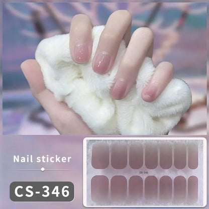 Add a touch of glamour to your nails with our full cover glitter nail stickers. Create a personalized look in no time, effortlessly! | YeuroShop