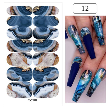 Add a touch of glamour to your nails with our full cover glitter nail stickers. Create a personalized look in no time, effortlessly! | YeuroShop