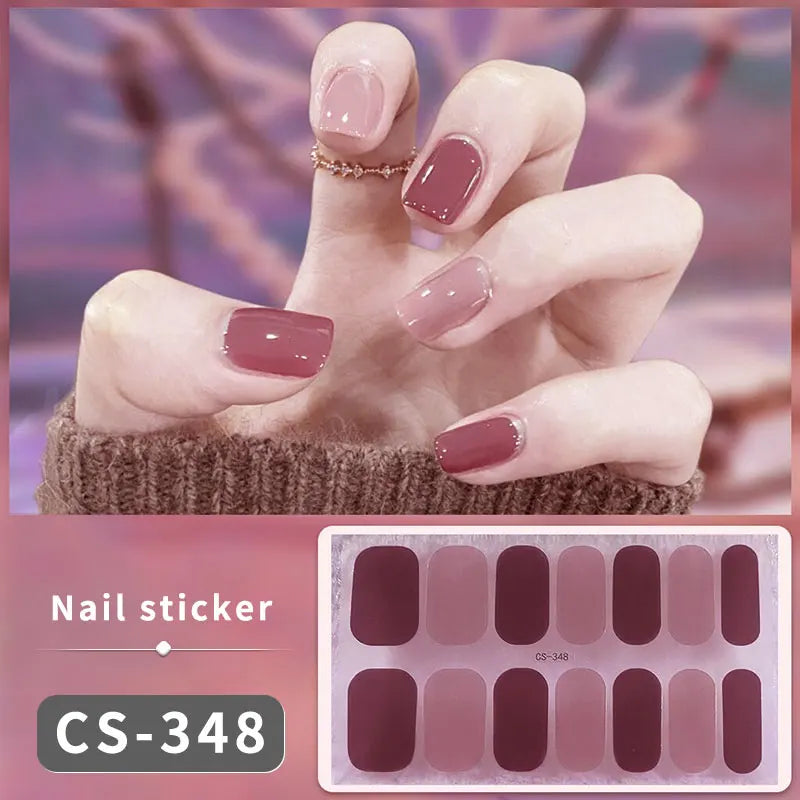 Add a touch of glamour to your nails with our full cover glitter nail stickers. Create a personalized look in no time, effortlessly! | YeuroShop