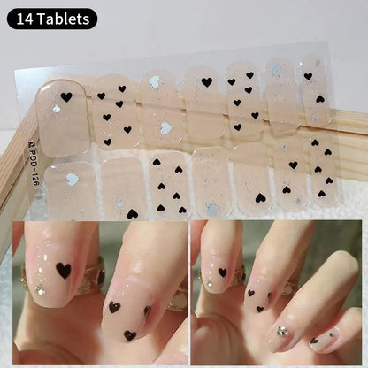 Add a touch of glamour to your nails with our full cover glitter nail stickers. Create a personalized look in no time, effortlessly! | YeuroShop