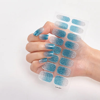 Add a touch of glamour to your nails with our full cover glitter nail stickers. Create a personalized look in no time, effortlessly! | YeuroShop