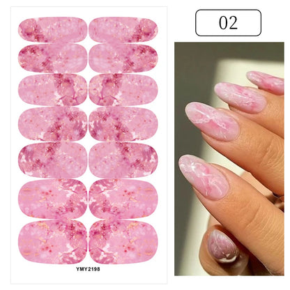 Add a touch of glamour to your nails with our full cover glitter nail stickers. Create a personalized look in no time, effortlessly! | YeuroShop