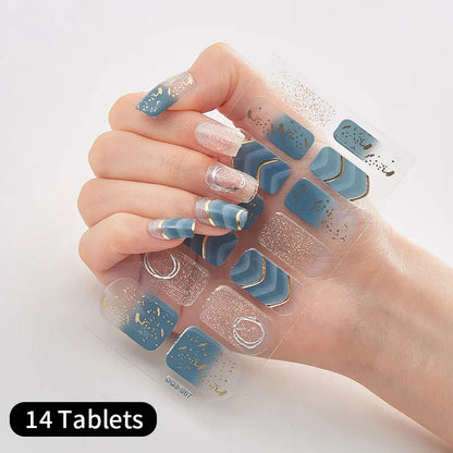 Add a touch of glamour to your nails with our full cover glitter nail stickers. Create a personalized look in no time, effortlessly! | YeuroShop